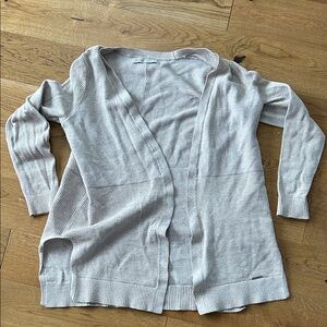 Abercrombie & Fitch Light Taupe Open-Front Cardigan